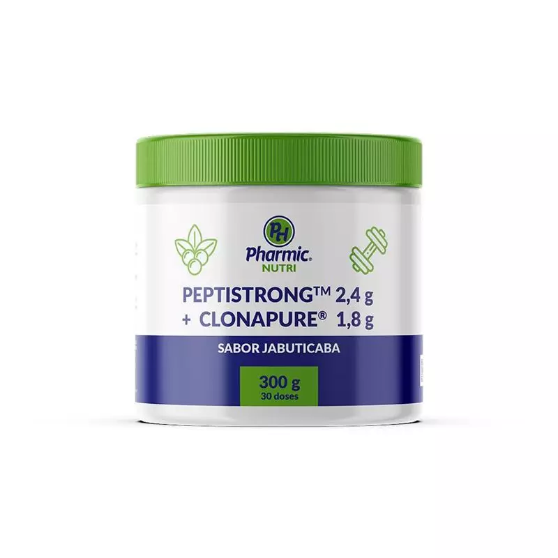 PeptiStrongTM 2,4g + Clonapure® 1,8g 300g - Pote com 30 doses - Sabor Jabuticaba