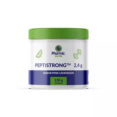 PeptiStrongTM 2,4g 150g - Pote com 30 doses - Sabor Pink Lemonade PeptiStrongTM 2,4g 150g - Pote com 30 doses - Sabor Pink Lemonade