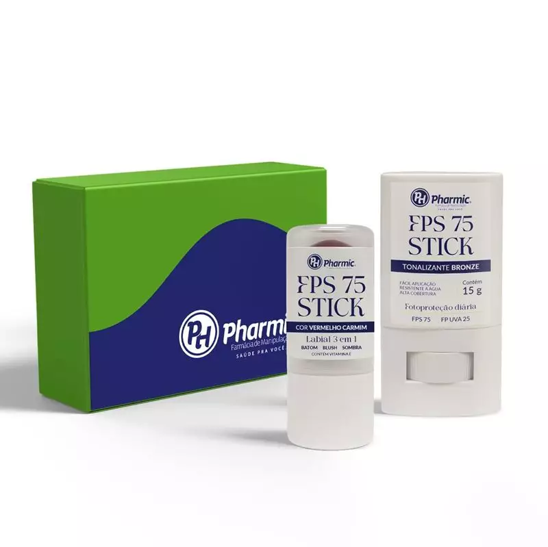 Kit Presente: Stick Labial FPS 75 3 em 1 5g + Stick FPS 75 Bronze 15 g 